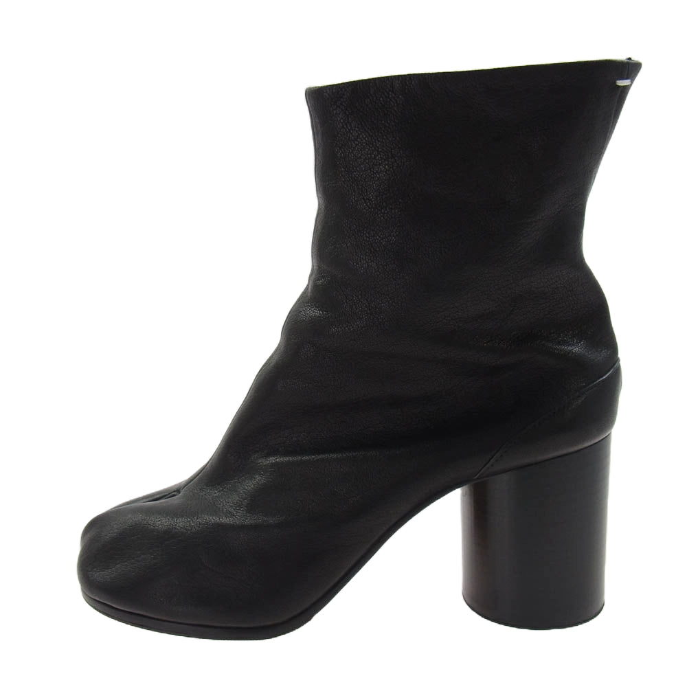 MAISON MARGIELA メゾンマルジェラ S58WU0260 Vintage Leather TABI ヴィンテージレザー 足袋 タビ ヒール ブーツ 37.5 裏張り補修済み ブラック系 37.5【中古】