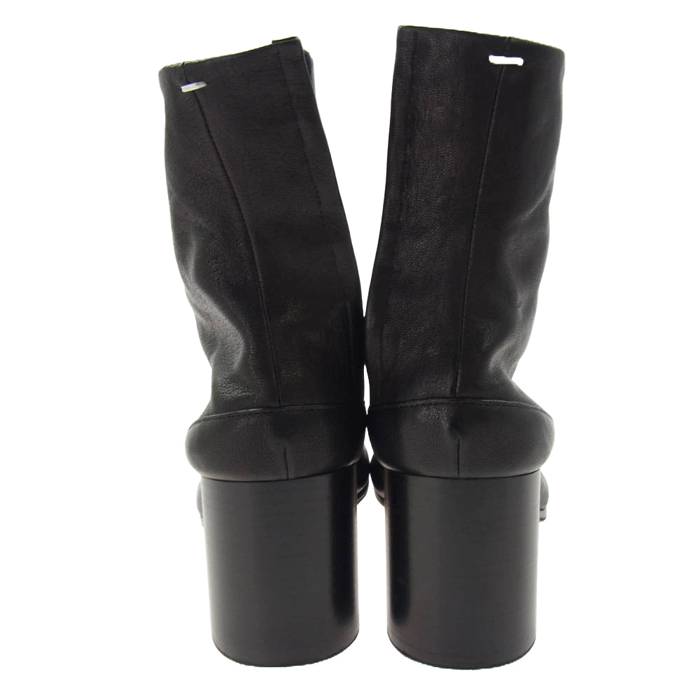 MAISON MARGIELA メゾンマルジェラ S58WU0260 Vintage Leather TABI ヴィンテージレザー 足袋 タビ ヒール ブーツ 37.5 裏張り補修済み ブラック系 37.5【中古】
