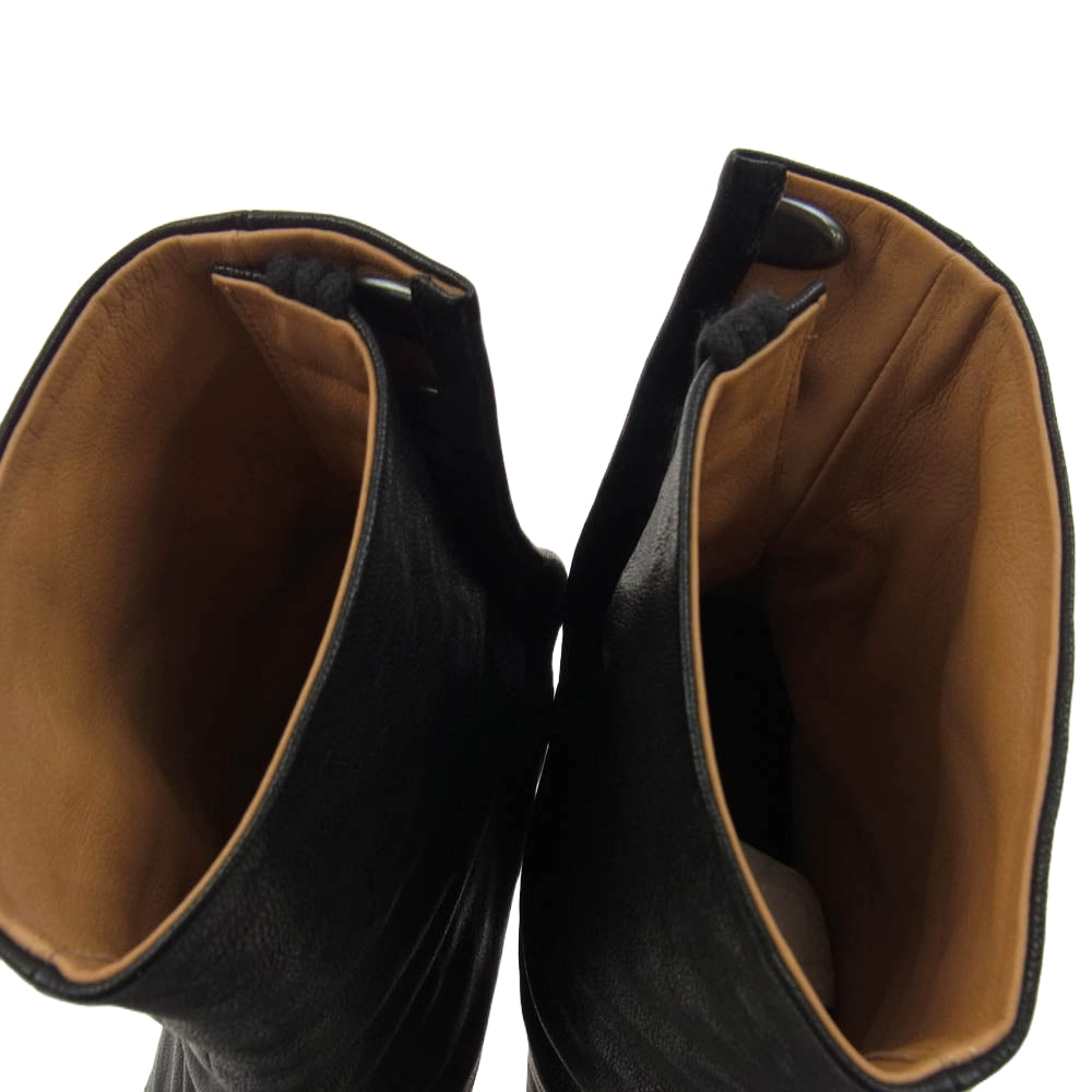 MAISON MARGIELA メゾンマルジェラ S58WU0260 Vintage Leather TABI ヴィンテージレザー 足袋 タビ ヒール ブーツ 37.5 裏張り補修済み ブラック系 37.5【中古】