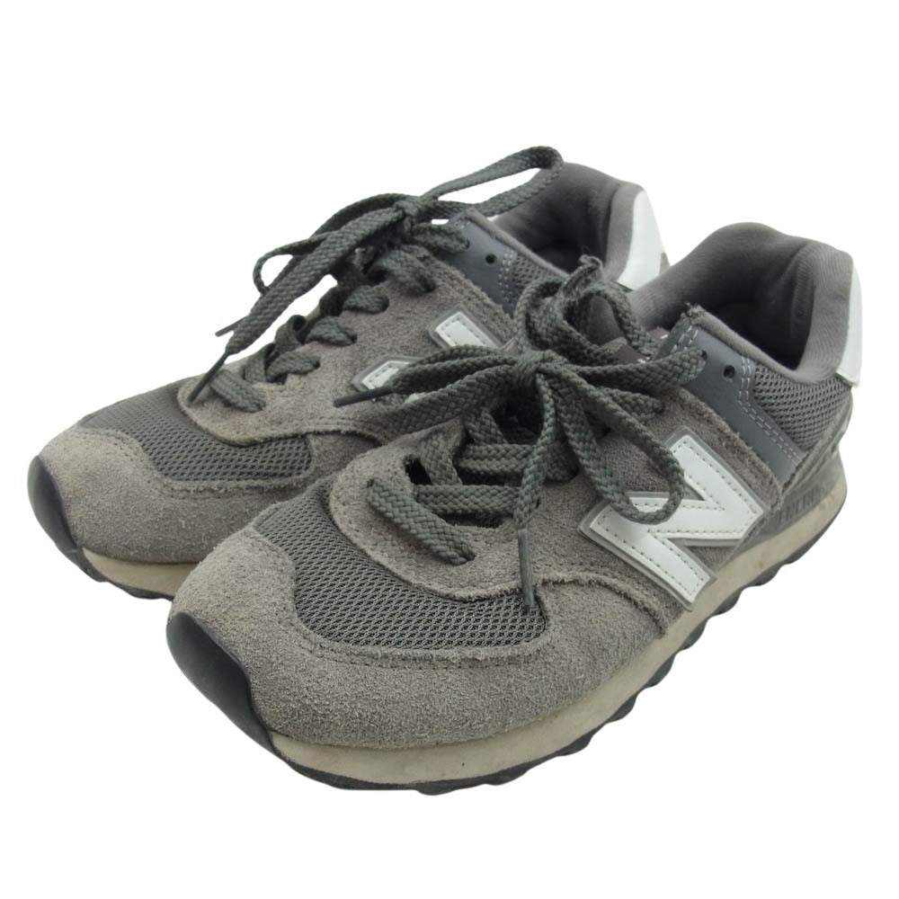 NEW BALANCE ニューバランス ML574 EG2 スエード ローカット スニーカー グレー系 23.5cm【中古】