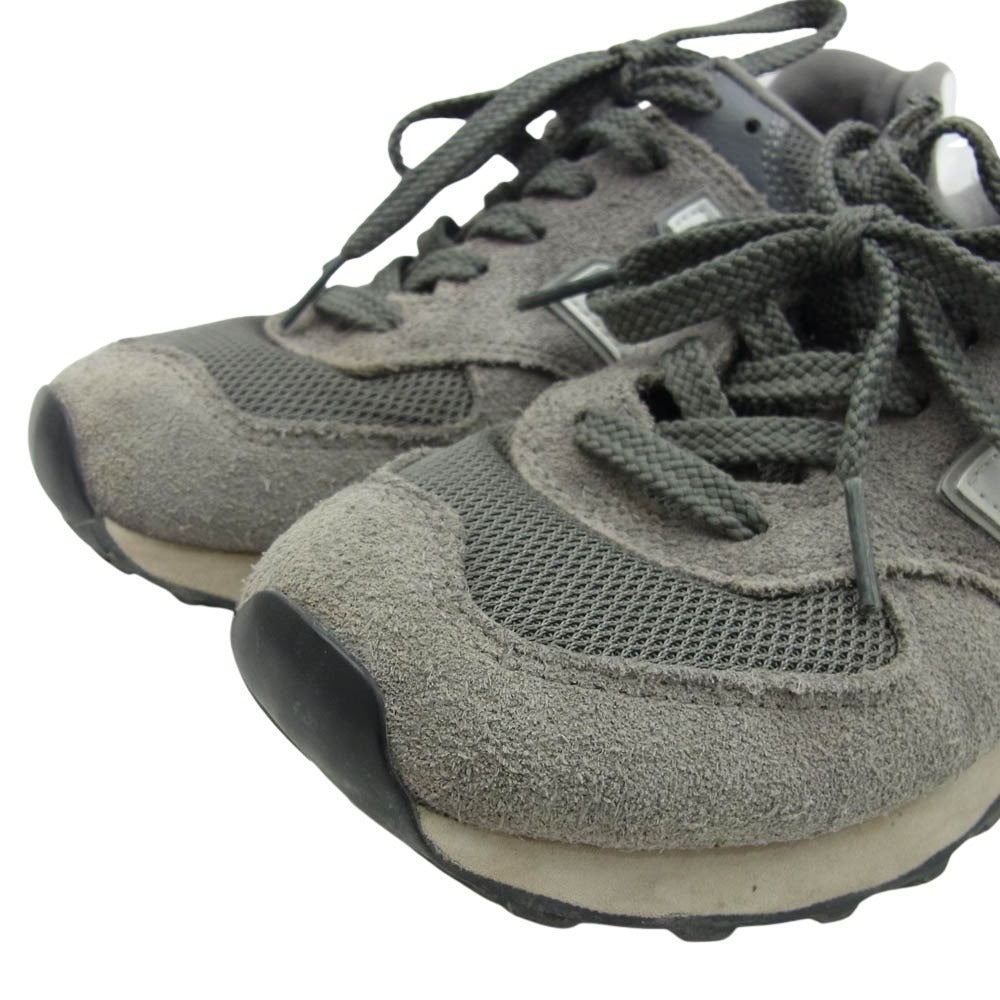 NEW BALANCE ニューバランス ML574 EG2 スエード ローカット スニーカー グレー系 23.5cm【中古】