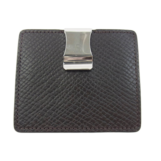 WILDSWANS ワイルドスワンズ MINIMAL チョコ レザー マネークリップ カードケース ダークブラウン系【極上美品】【中古】