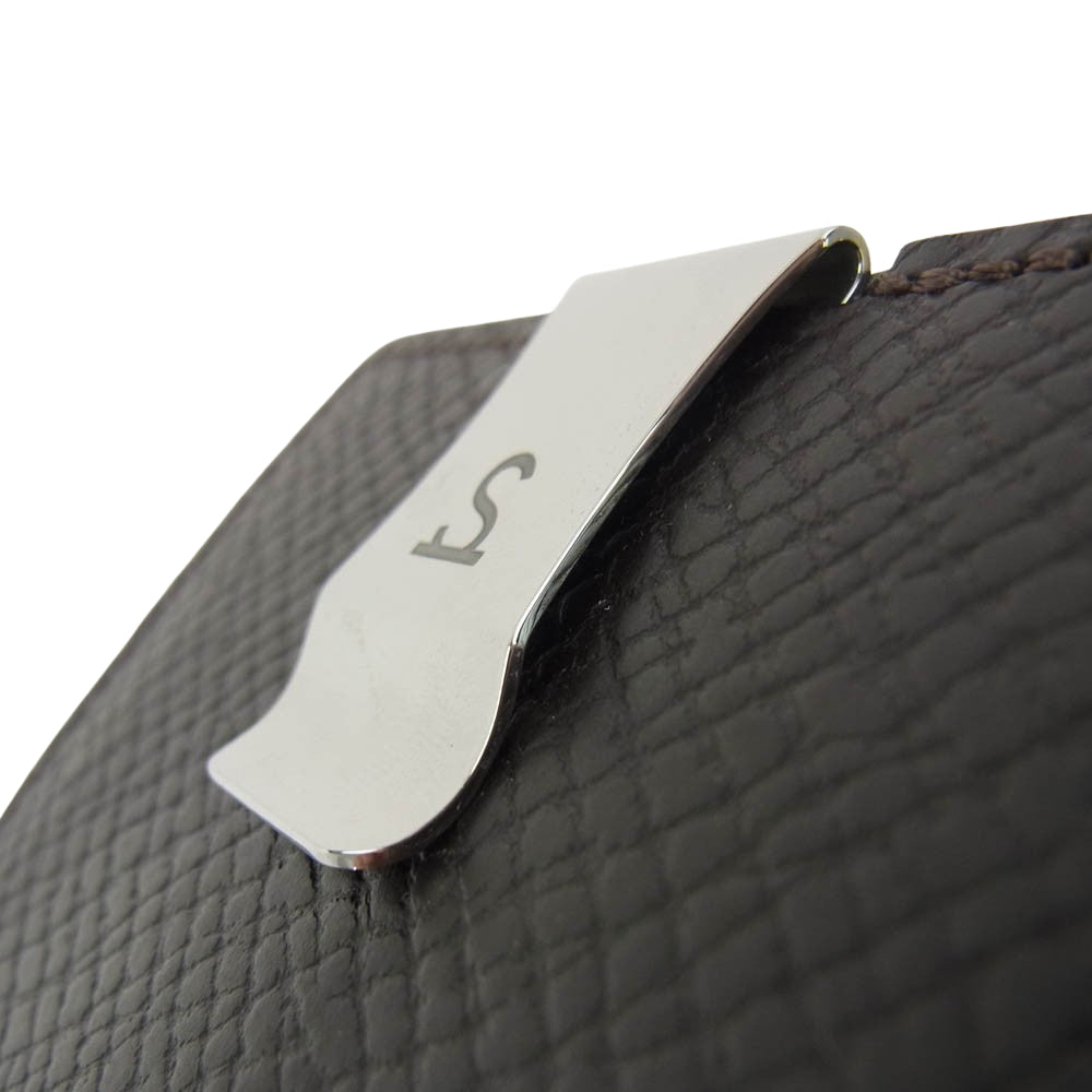WILDSWANS ワイルドスワンズ MINIMAL チョコ レザー マネークリップ カードケース ダークブラウン系【極上美品】【中古】
