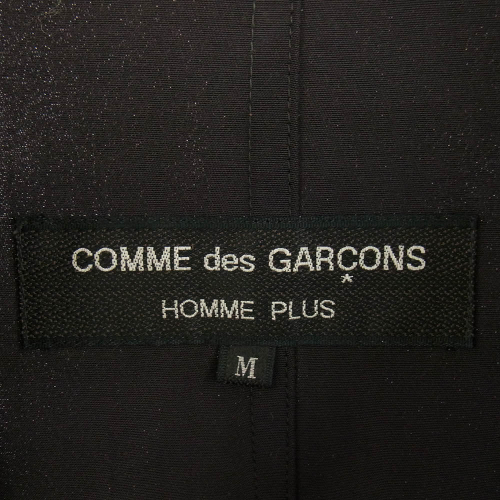 COMME des GARCONS HOMME PLUS コムデギャルソンオムプリュス AD1993 PJ-100540 ヴィンテージプリュス 90s 1990年代 異素材切替 捻じれ レーヨン カバーオール シャツ ジャケット ブラック系 グレー系 M【中古】