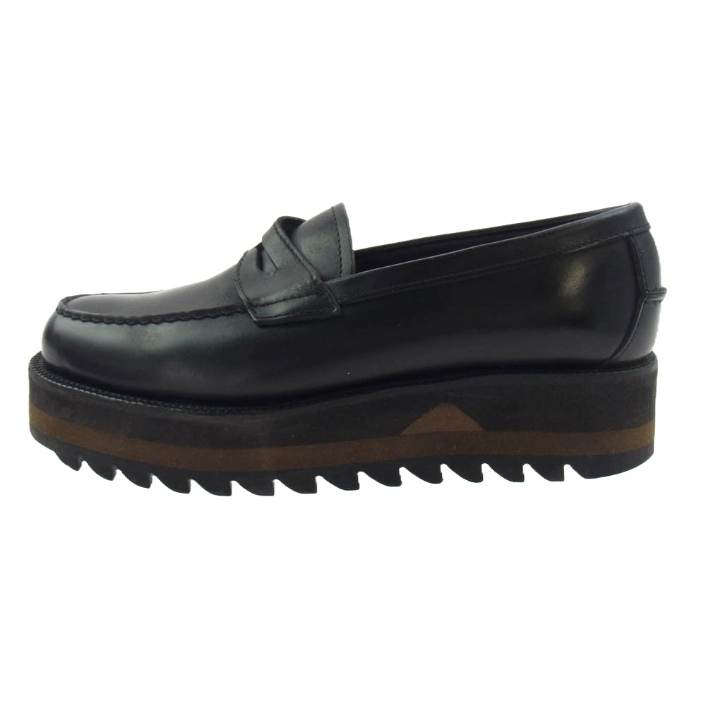 COMME des GARCONS HOMME PLUS コムデギャルソンオムプリュス 94aw FK04003 縮絨期 シャークソール コインローファー レザー シューズ ブラック系 25.5cm【中古】