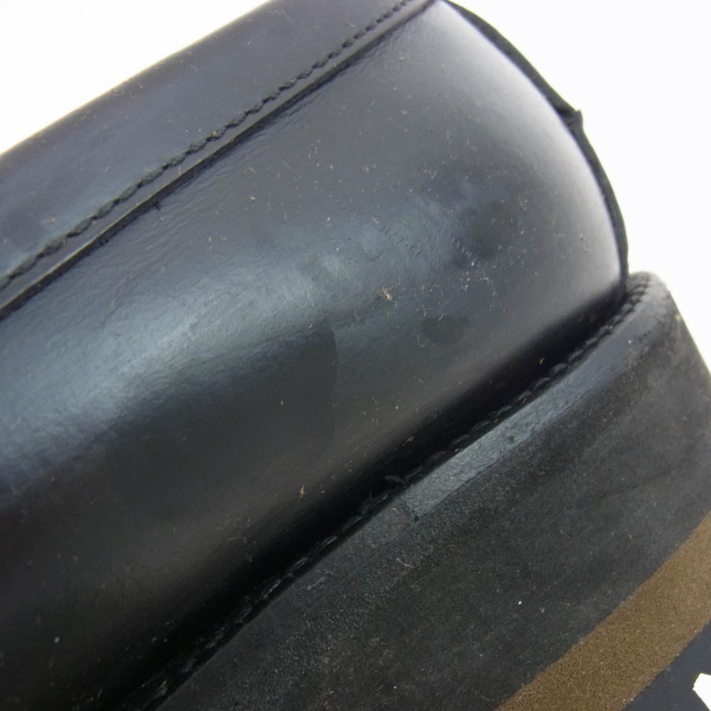 COMME des GARCONS HOMME PLUS コムデギャルソンオムプリュス 94aw FK04003 縮絨期 シャークソール コインローファー レザー シューズ ブラック系 25.5cm【中古】