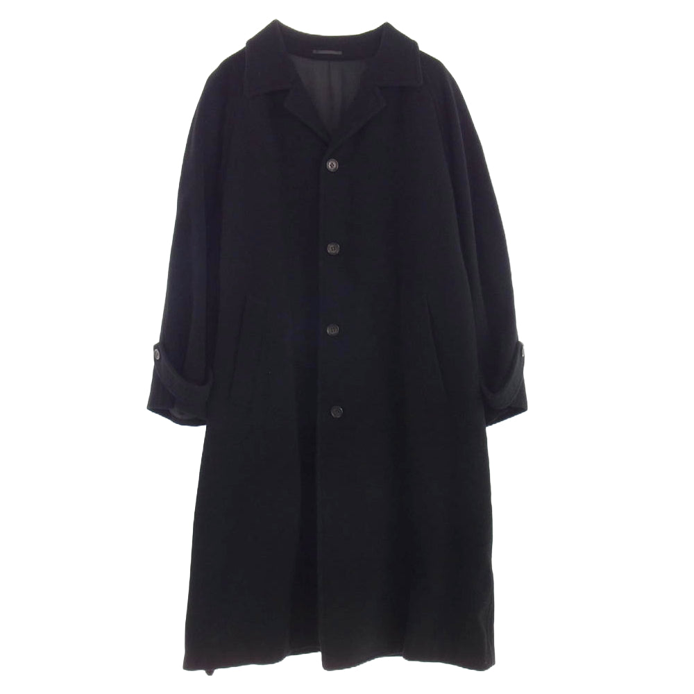 COMME des GARCONS HOMME PLUS コムデギャルソンオムプリュス PC-050140 D-TK9210 ヴィンテージプリュス 80s 1980年代 バックベルテッド ウール メルトン ステンカラー コート ブラック系 M【中古】