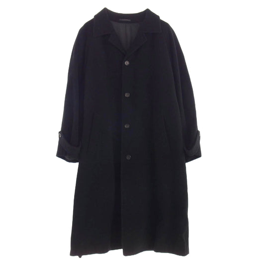 COMME des GARCONS HOMME PLUS コムデギャルソンオムプリュス PC-050140 D-TK9210 ヴィンテージプリュス 80s 1980年代 バックベルテッド ウール メルトン ステンカラー コート ブラック系 M【中古】
