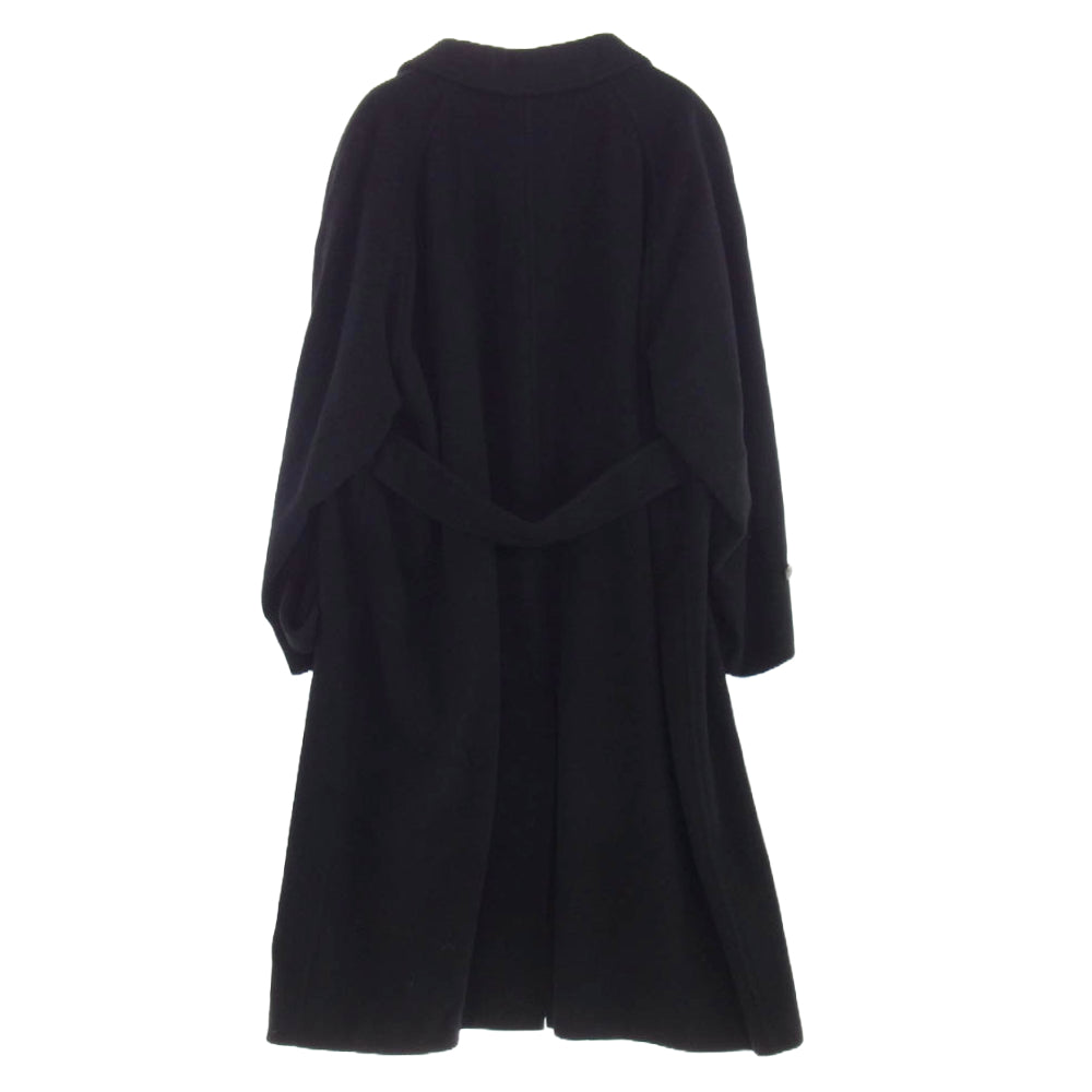 COMME des GARCONS HOMME PLUS コムデギャルソンオムプリュス PC-050140 D-TK9210 ヴィンテージプリュス 80s 1980年代 バックベルテッド ウール メルトン ステンカラー コート ブラック系 M【中古】