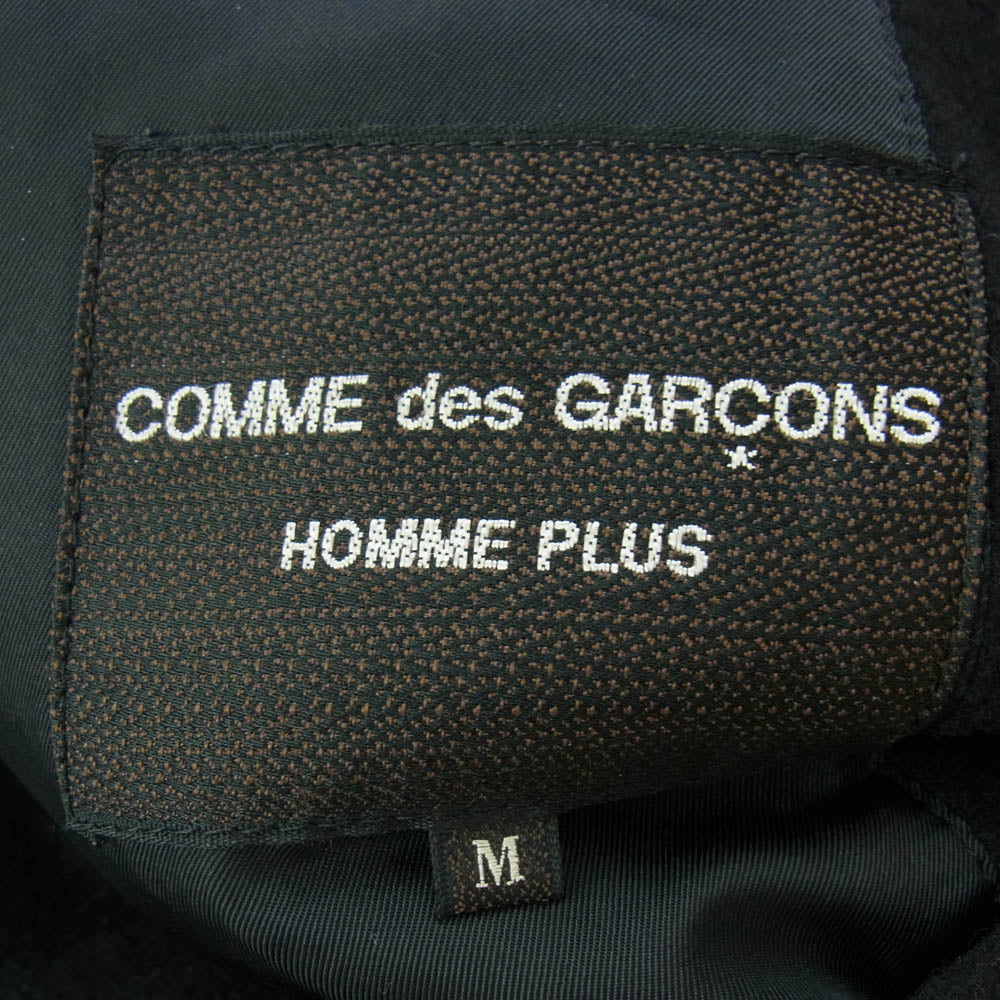 COMME des GARCONS HOMME PLUS コムデギャルソンオムプリュス PC-050140 D-TK9210 ヴィンテージプリュス 80s 1980年代 バックベルテッド ウール メルトン ステンカラー コート ブラック系 M【中古】