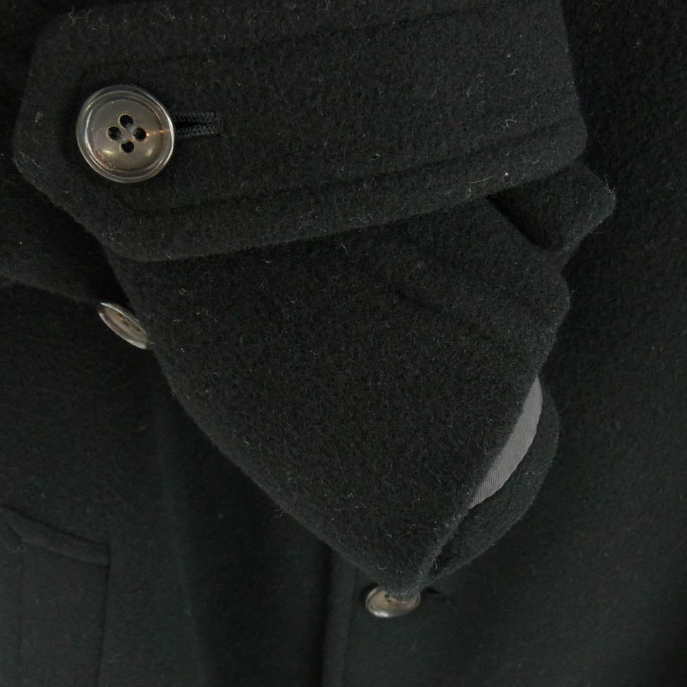 COMME des GARCONS HOMME PLUS コムデギャルソンオムプリュス PC-050140 D-TK9210 ヴィンテージプリュス 80s 1980年代 バックベルテッド ウール メルトン ステンカラー コート ブラック系 M【中古】