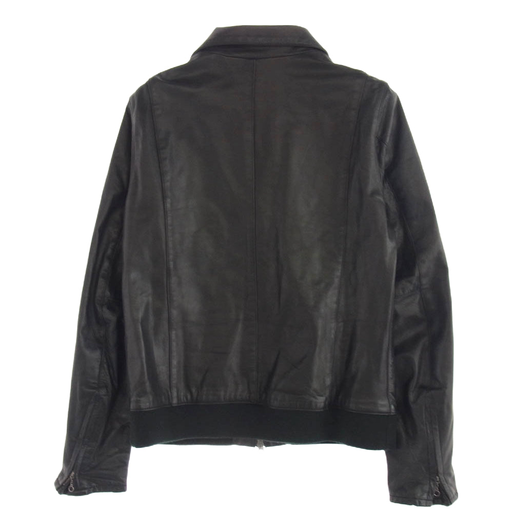 shama シャマ 41247nu フルジップ シングル カウレザージャケット ブラック系 42【中古】
