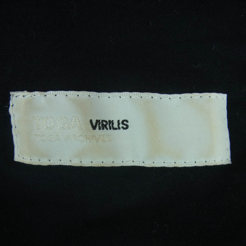 TOGA トーガ TV92-FF314 virilis ビリリース VELVET PRINT PANTS 総柄 ベルベット イージー パンツ ブラック系 モスグリーン系 44【中古】