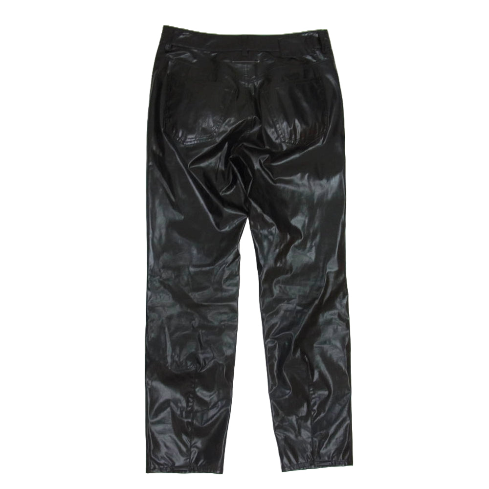 MAISON MARGIELA メゾンマルジェラ 20SS S52LA0124 MM6 エムエムシックス スリム ストレート コーティング パンツ ブラック系 38【中古】