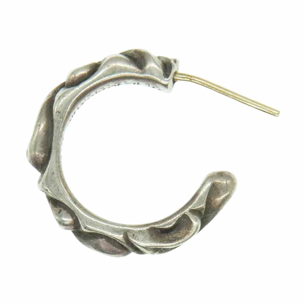 CHROME HEARTS クロムハーツ（原本無） HOOP SCROOL スクロール フープ ピアス シルバー系【中古】