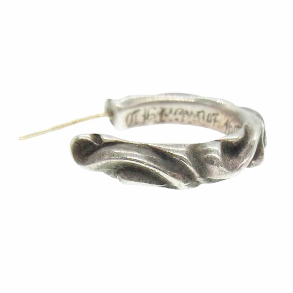 CHROME HEARTS クロムハーツ（原本無） HOOP SCROOL スクロール フープ ピアス シルバー系【中古】