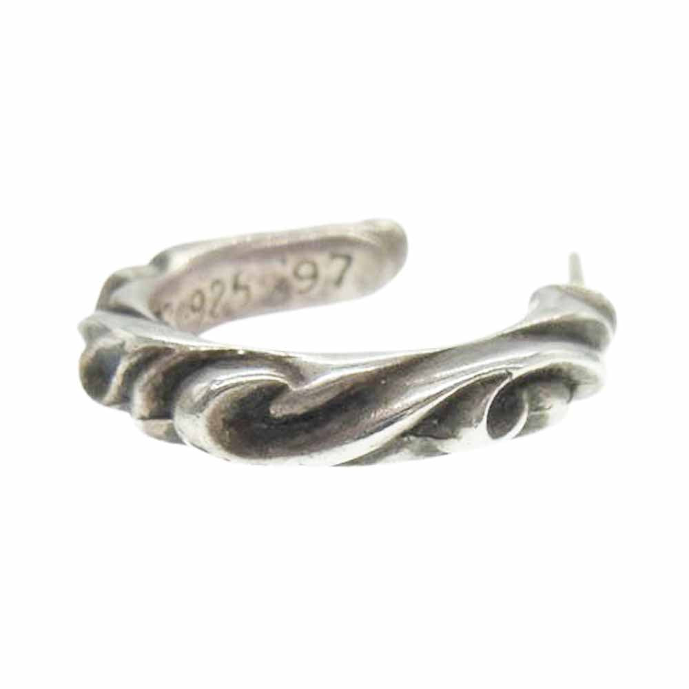 CHROME HEARTS クロムハーツ（原本無） HOOP SCROOL スクロール フープ ピアス シルバー系【中古】