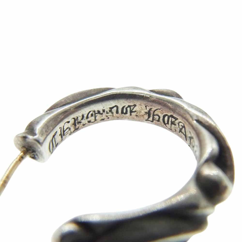 CHROME HEARTS クロムハーツ（原本無） HOOP SCROOL スクロール フープ ピアス シルバー系【中古】