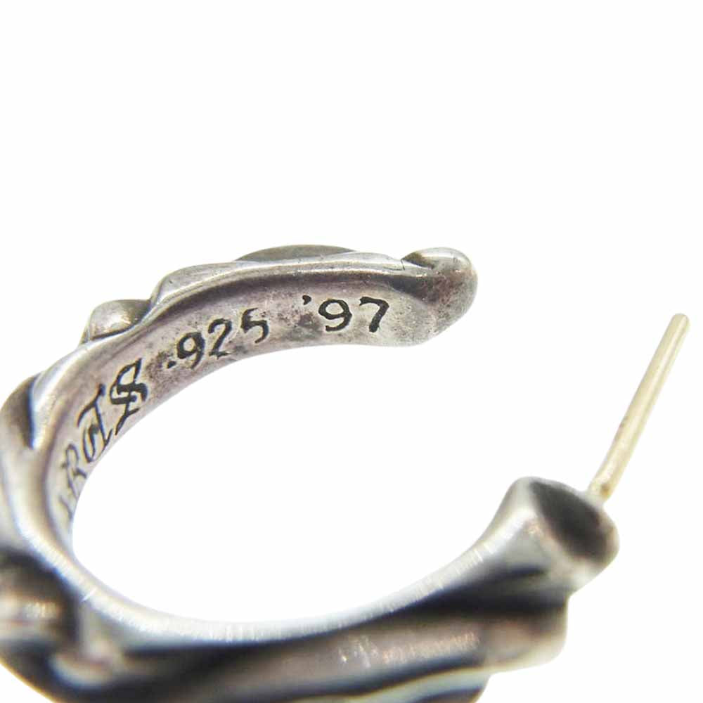 CHROME HEARTS クロムハーツ（原本無） HOOP SCROOL スクロール フープ ピアス シルバー系【中古】