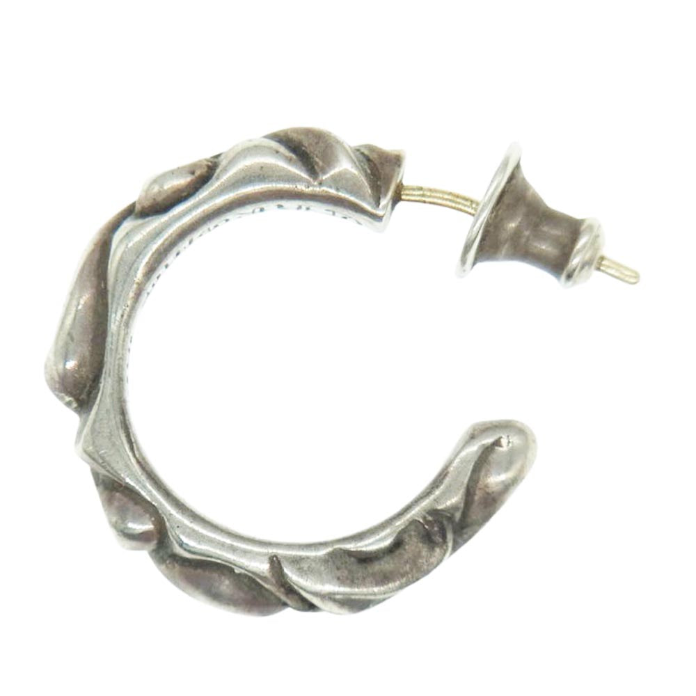 CHROME HEARTS クロムハーツ（原本無） HOOP SCROOL スクロール フープ ピアス シルバー系【中古】