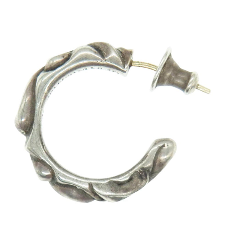 CHROME HEARTS クロムハーツ（原本無） HOOP SCROOL スクロール フープ ピアス シルバー系【中古】
