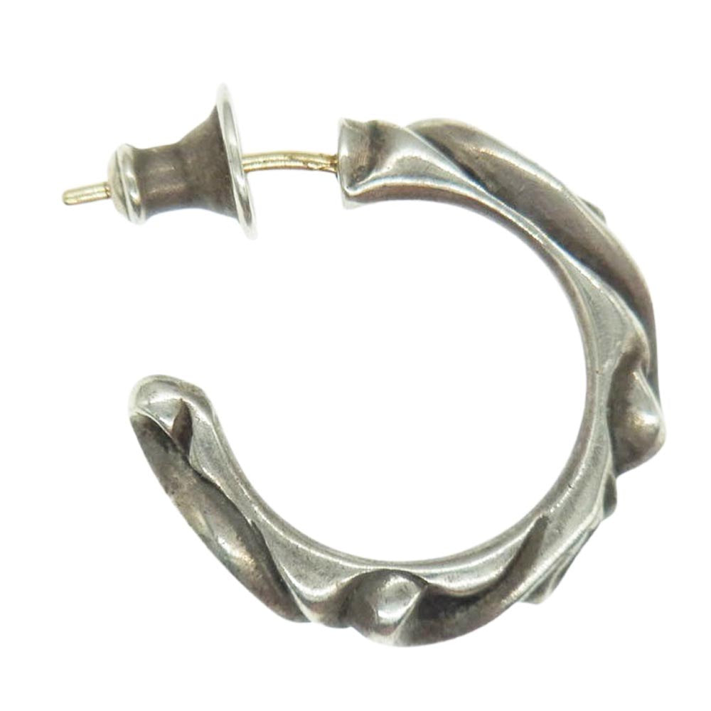 CHROME HEARTS クロムハーツ（原本無） HOOP SCROOL スクロール フープ ピアス シルバー系【中古】