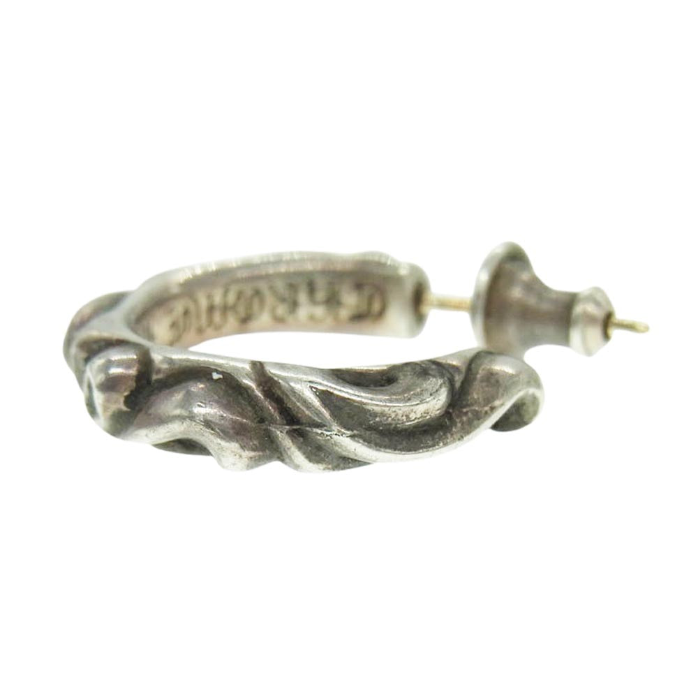 CHROME HEARTS クロムハーツ（原本無） HOOP SCROOL スクロール フープ ピアス シルバー系【中古】
