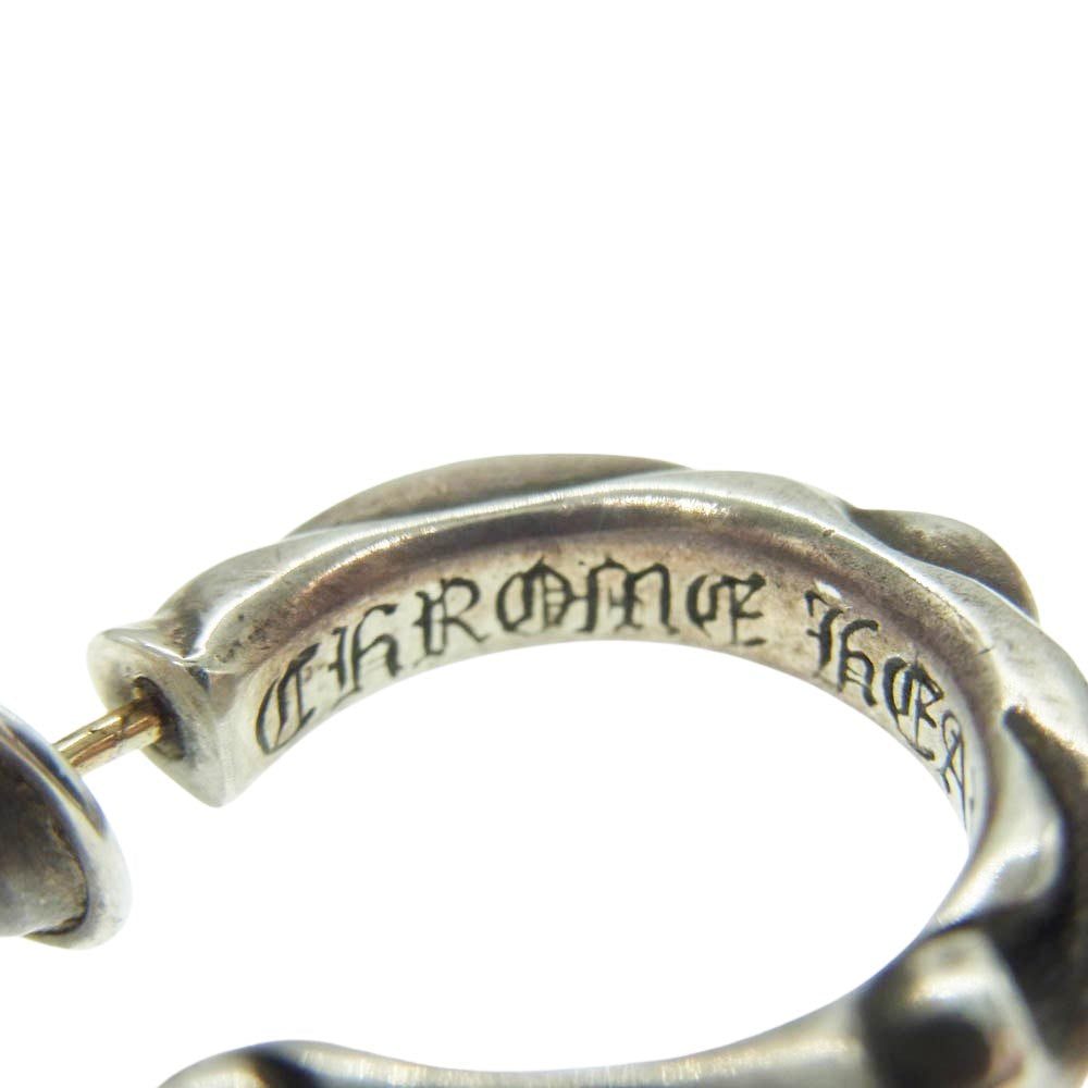 CHROME HEARTS クロムハーツ（原本無） HOOP SCROOL スクロール フープ ピアス シルバー系【中古】