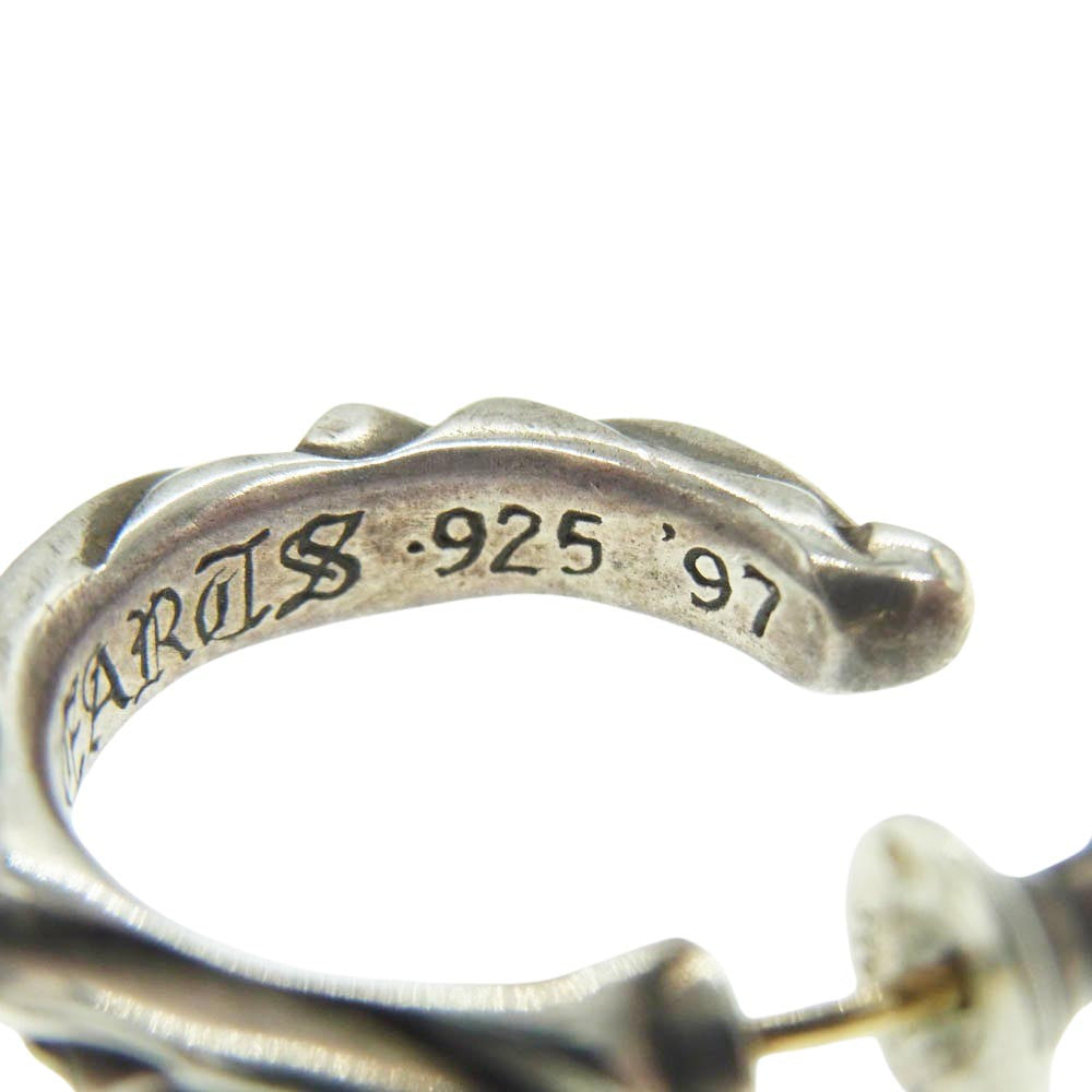 CHROME HEARTS クロムハーツ（原本無） HOOP SCROOL スクロール フープ ピアス シルバー系【中古】