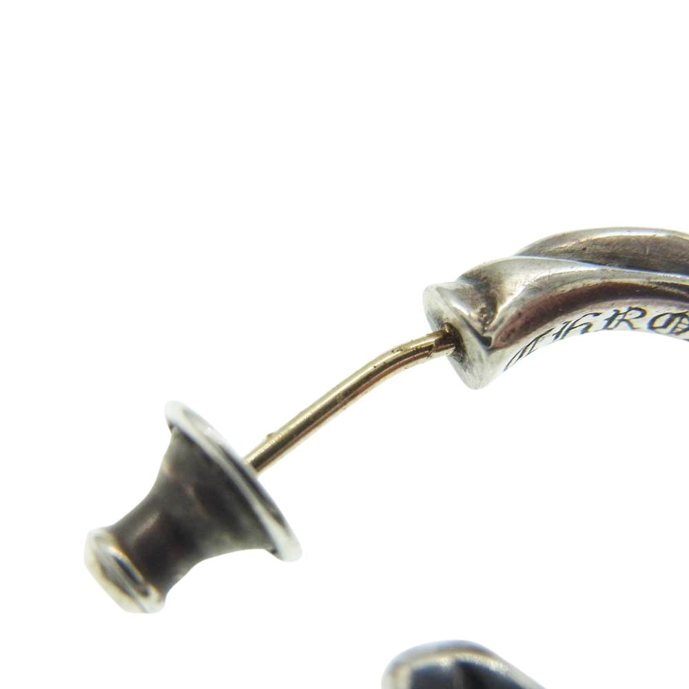 CHROME HEARTS クロムハーツ（原本無） HOOP SCROOL スクロール フープ ピアス シルバー系【中古】