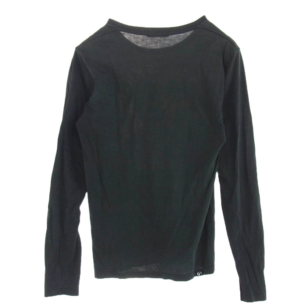 HYSTERIC GLAMOUR ヒステリックグラマー フロントプリント ロングスリーブ カットソー 長袖 ブラック系 S【中古】