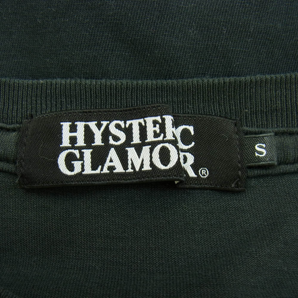 HYSTERIC GLAMOUR ヒステリックグラマー フロントプリント ロングスリーブ カットソー 長袖 ブラック系 S【中古】