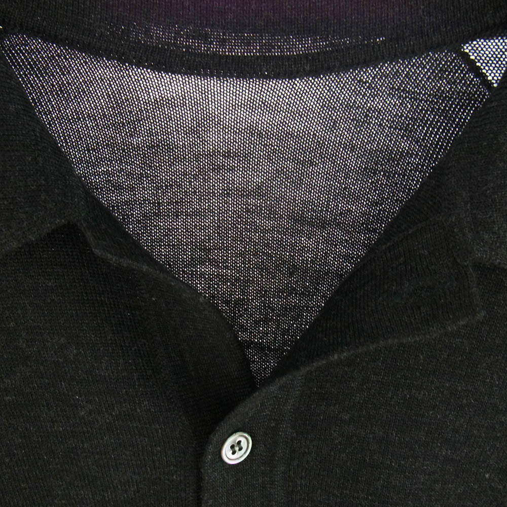 crepuscule クレプスキュール Knit Shirt L/S ニットシャツ 襟付き ボタン カーディガン ブラック系 SIZE 1【中古】