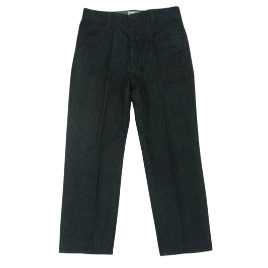 STILL BY HAND スティルバイハンド DN01211 paper denim ペーパー デニム シンチバック パンツ ブラック系 44【中古】