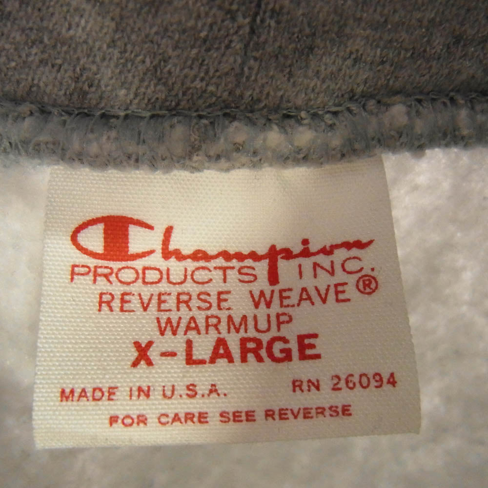 Champion チャンピオン USA製 赤タグ 復刻 リバースウィーブ フーデッド スウェット シャツ パーカー XL グレー系 XL【中古】