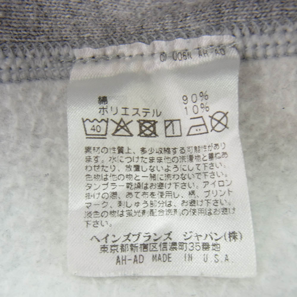 Champion チャンピオン USA製 赤タグ 復刻 リバースウィーブ フーデッド スウェット シャツ パーカー XL グレー系 XL【中古】