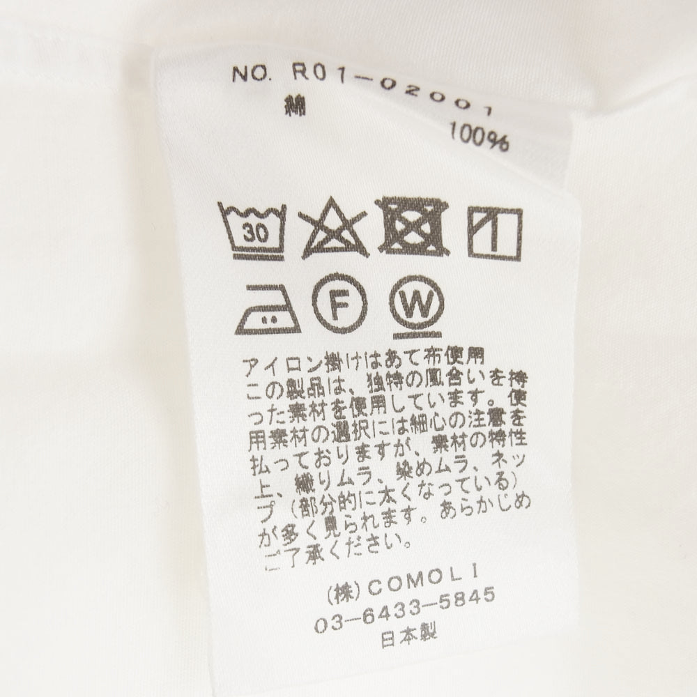 COMOLI コモリ R01-02001 コットン レギュラーカラー 長袖 シャツ ホワイト系 2【中古】