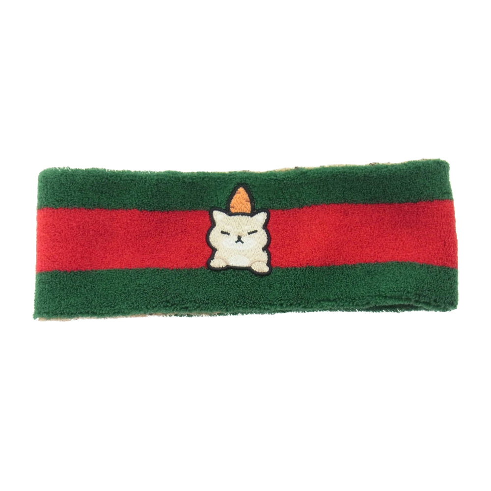 GUCCI グッチ 736291 736291 3GAJX リバーシブル 刺繍 シェリーライン ヘアバンド マルチカラー系【極上美品】【中古】