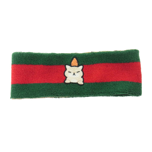 GUCCI グッチ 736291 736291 3GAJX リバーシブル 刺繍 シェリーライン ヘアバンド マルチカラー系【極上美品】【中古】