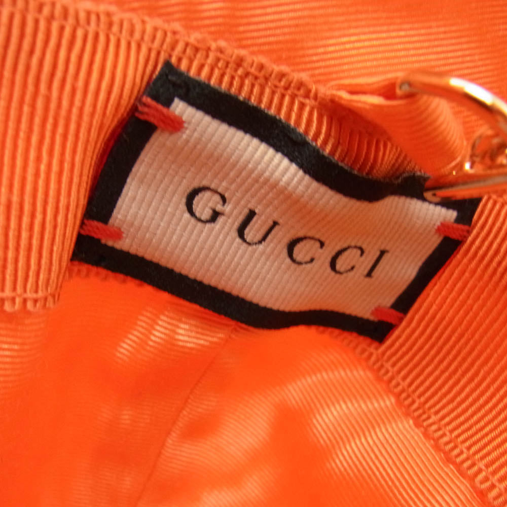 GUCCI グッチ 729128 729128 3HAPM チェーン付き バケットハット オレンジ系 L 58cm【新古品】【未使用】【中古】