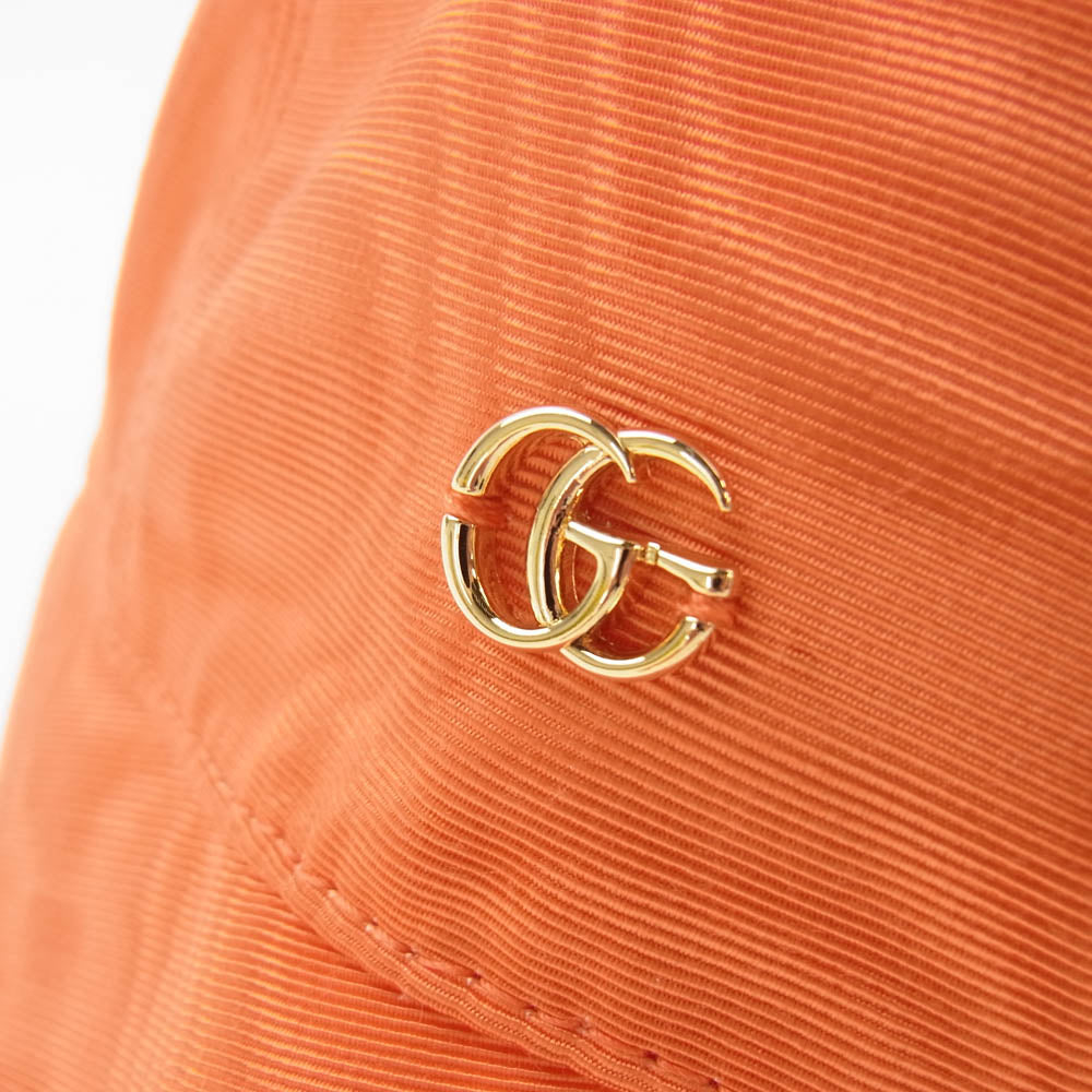 GUCCI グッチ 729128 729128 3HAPM チェーン付き バケットハット オレンジ系 L 58cm【新古品】【未使用】【中古】