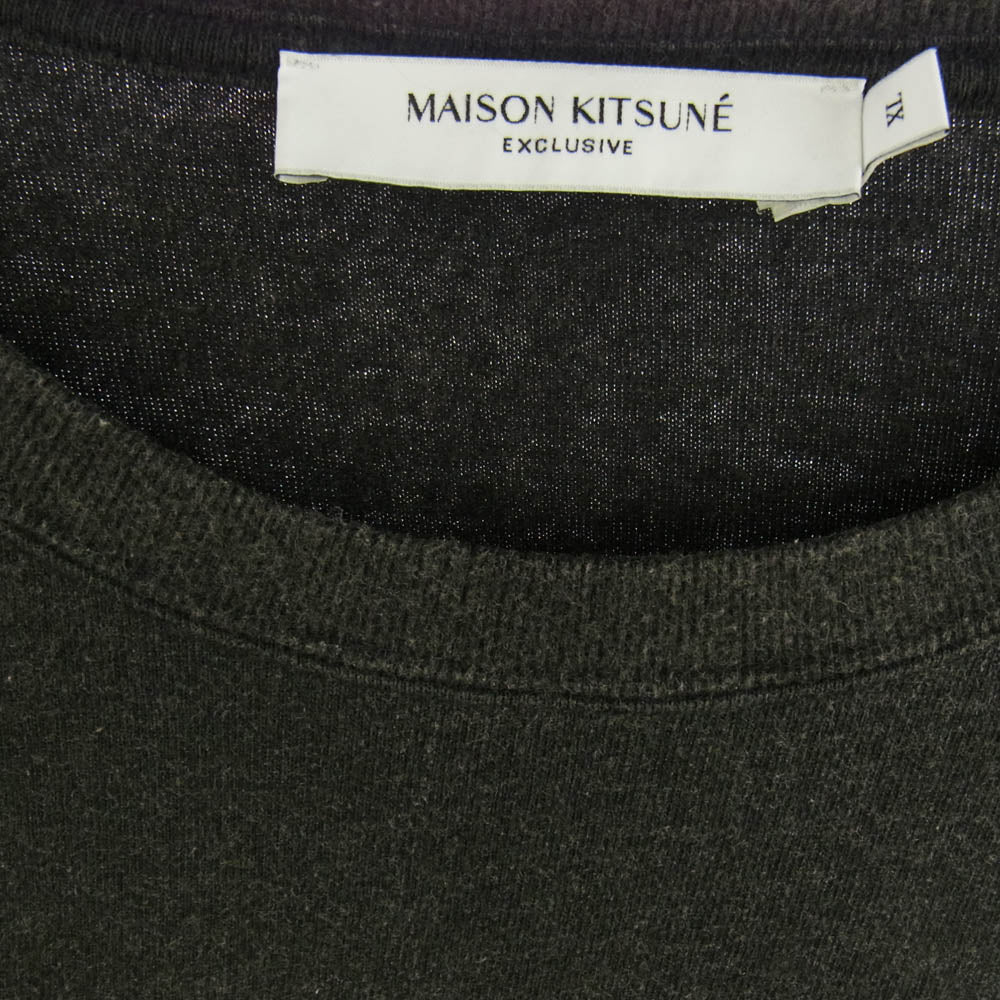 MAISON KITSUNE メゾンキツネ KMM32770 JP EXCLUSIVE FOX TEE ジャパン エクスクルーシブ フォックス Tシャツ 半袖 カットソー グレー系 XL【中古】