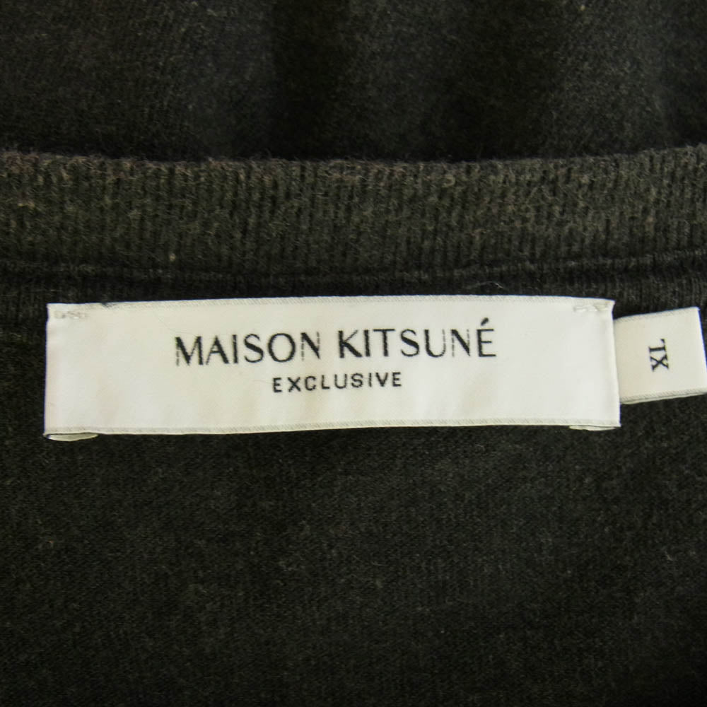 MAISON KITSUNE メゾンキツネ KMM32770 JP EXCLUSIVE FOX TEE ジャパン エクスクルーシブ フォックス Tシャツ 半袖 カットソー グレー系 XL【中古】