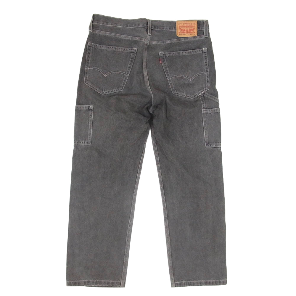 Levi's リーバイス STAY LOOSE ワイドストレート ペインター デニム パンツ ブラック系 32【中古】