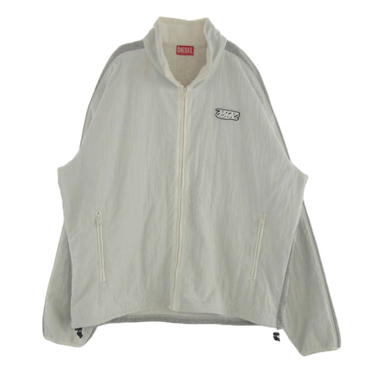 DIESEL ディーゼル A12755 S-BERTO-ZIP 切替 ジップアップ ナイロン ジャケット グレー系 L【中古】