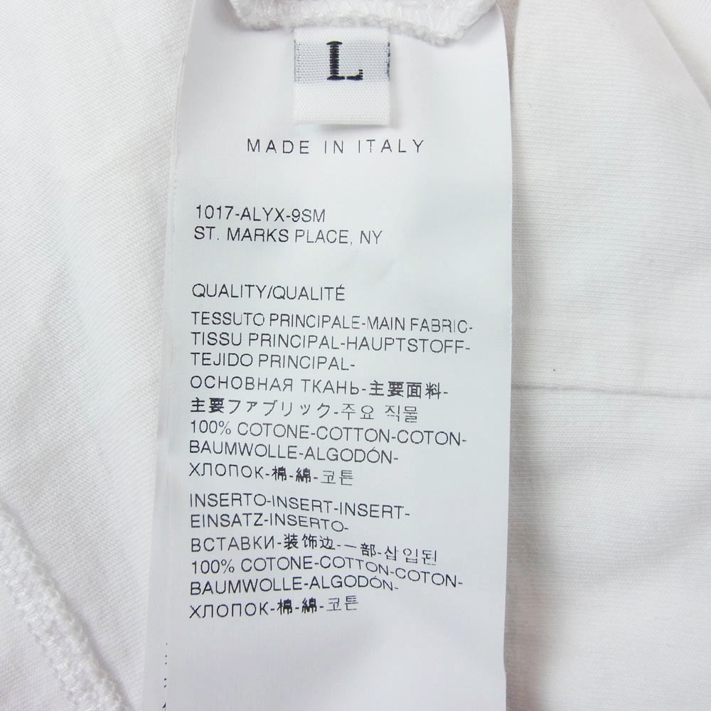 アリクス THE TEARS ロゴプリント 半袖 クルーネック Tシャツ カットソー ホワイト系 L【中古】