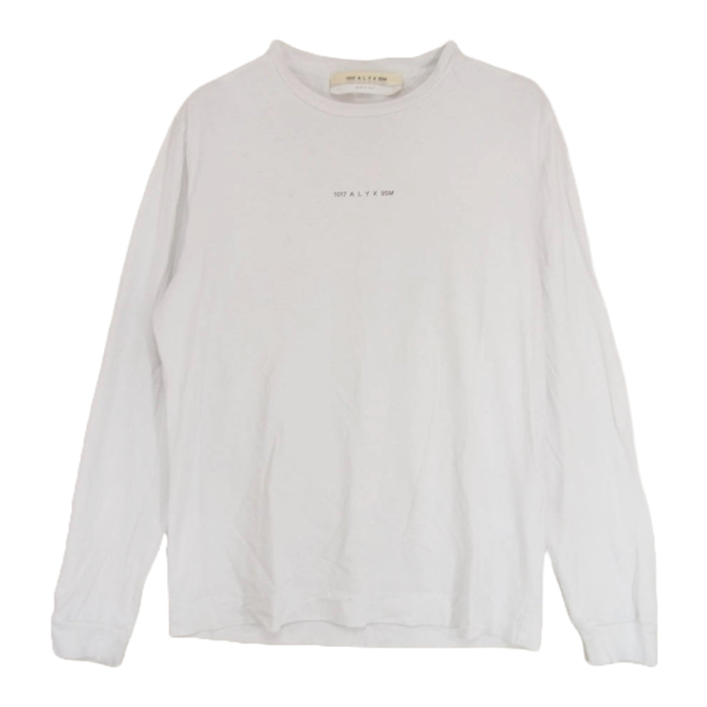 アリクス ロゴプリント バックグラフィックプリント 長袖 クルーネック Tシャツ カットソー ロンT ホワイト系 S【中古】