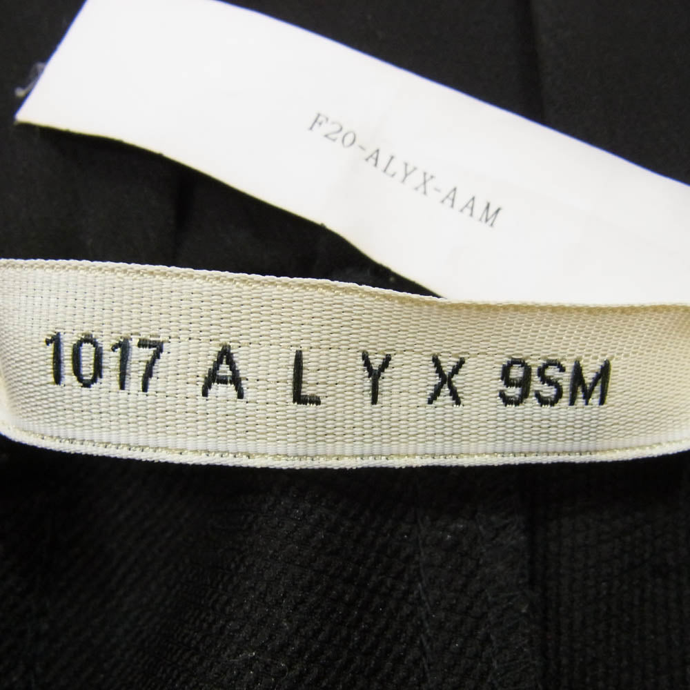 アリクス F20-ALYX-AAM 裾ロゴアジャスター クライミング イージー パンツ ブラック系 S【中古】