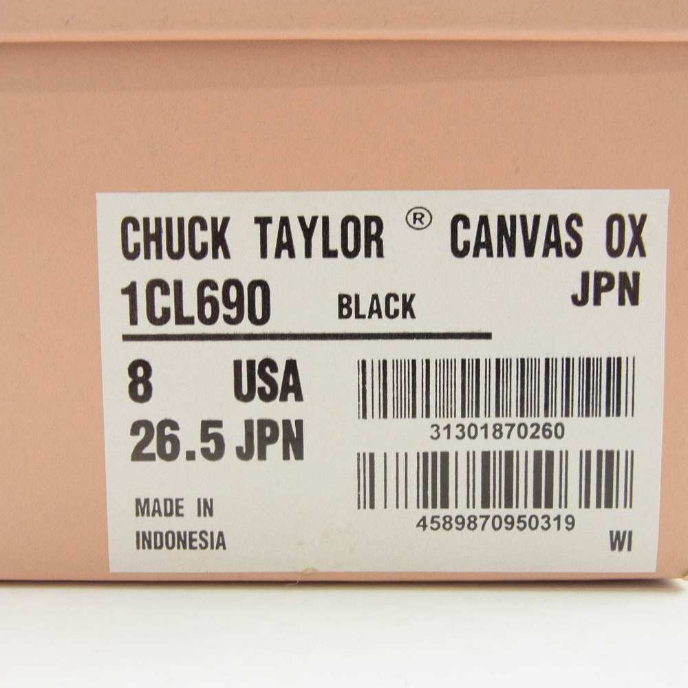 CONVERSE コンバース 1CL690 ADDICT CT Chuck Taylor アディクト チャックテイラー ローカット スニーカー ブラック系 26.5cm【極上美品】【中古】