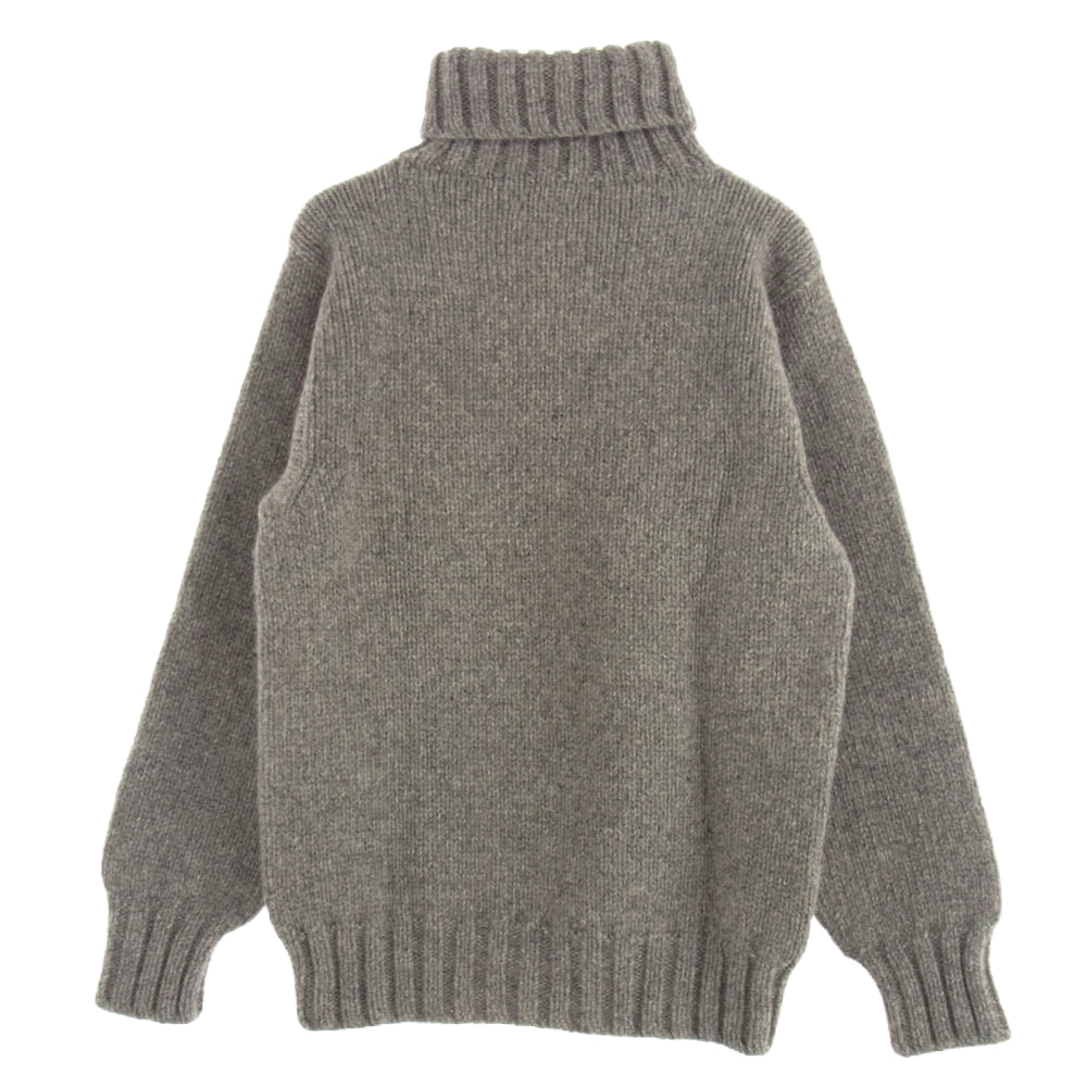 ANATOMICA アナトミカ 3PLY SHETLAND SWEATER TURTLE JAMIESON'S シェットランド セーター タートル ジャーミソンズ ニット グレー系 38【極上美品】【中古】